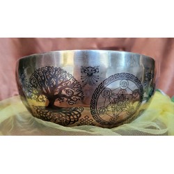 Bol tibétain gravé Métatron 1770grs