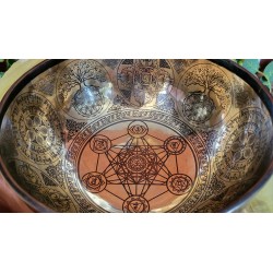 Bol tibétain gravé Métatron 1770grs