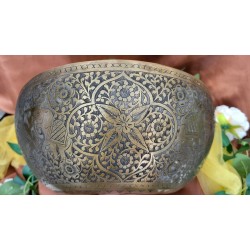 Bol chantant Tibétain 7 métaux 2075grs rare