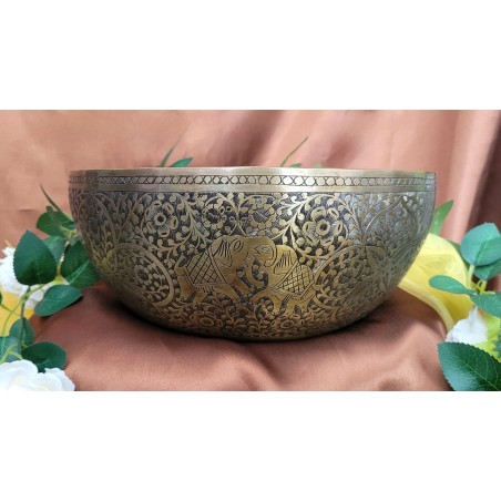 Bol chantant Tibétain 7 métaux 2075grs rare