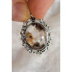Pendentif vintage en Lodolite ou Quartz Chamane