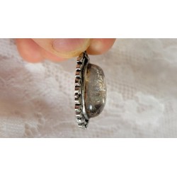 Pendentif vintage en Lodolite ou Quartz Chamane