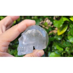 Crâne en Cristal Quartz Chamane (Lodolite) 204grs 6.9cm