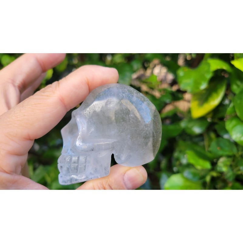 Crâne en Cristal Quartz Chamane (Lodolite) 204grs 6.9cm