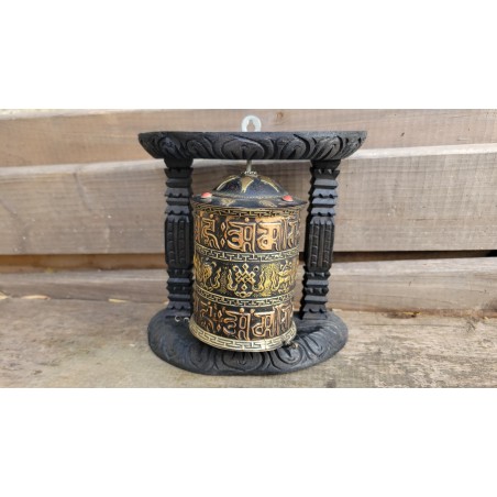 MOULIN A PRIERE SUR SOCLE 16cm