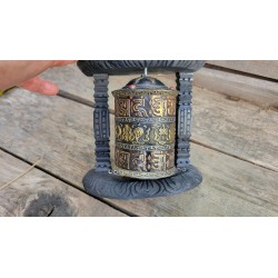 MOULIN A PRIERE SUR SOCLE 16cm