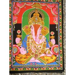 Sequins de Ganesh assis 105x75cm