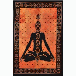 Batik coton Yogi orange110x70cm