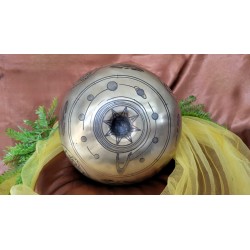 Bol Tibétain 7 métaux Lingam gravé 1052grs