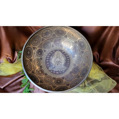Bol Tibétain chantant  7 métaux 7470grs Bol Tibétain chantant  7 métaux 7470grs