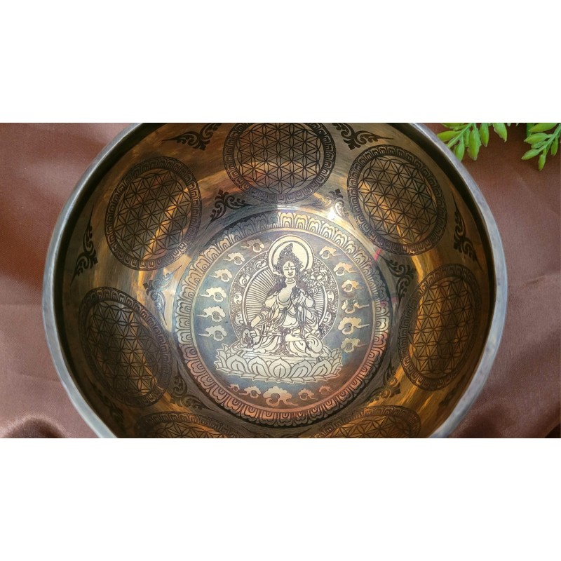 Bol chantant 7 métaux 418grs Tara Blanche