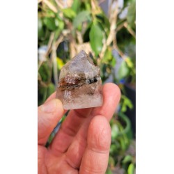 Pointe en Lodolite ou Quartz Jardin (Garden)