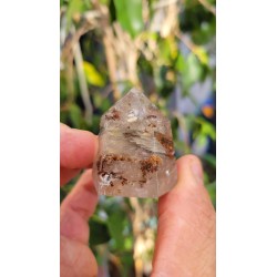 Pointe en Lodolite ou Quartz Jardin (Garden)