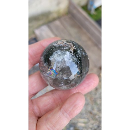 Sphère en Lodolite ou Quartz Jardin (Garden) 48mm 160grs