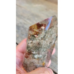 Pointe en Lodolite ou Quartz Chamane (Fantôme) 10cm 380grs