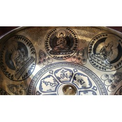 Bol Tibétain 7 métaux 1470grs Lingam gravé