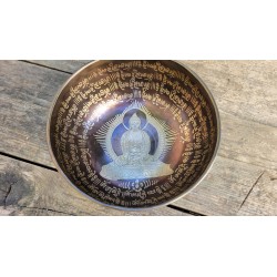 Bol chantant Tibétain 7 métaux 764grs Shakyamuni