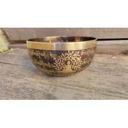 Bol chantant Tibétain 7 métaux 764grs Shakyamuni
