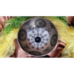 Bol chantant Tibétain 7 métaux 1173grs Lingam gravé