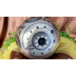 Bol chantant Tibétain 7 métaux 1173grs Lingam gravé