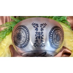 Bol chantant Tibétain 7 métaux 1173grs Lingam gravé