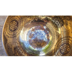 Bol tibétain gravé Métatron 632grs