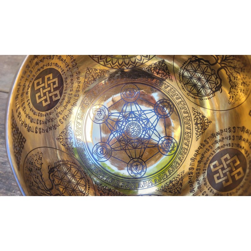 Bol tibétain gravé Métatron 632grs