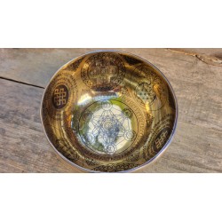 Bol tibétain gravé Métatron 632grs