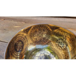 Bol tibétain gravé Métatron 632grs