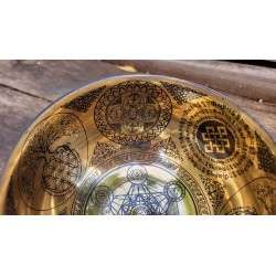 Bol tibétain gravé Métatron 595grs