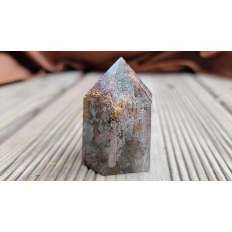 Pointe en Lodolite ou Quartz Chamane (Garden) 46mm 62grs