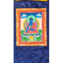 Thangka Bouddha medecine Tangka 83x49cm