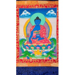 Thangka Bouddha medecine Tangka 83x49cm