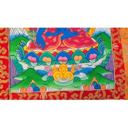 Thangka Bouddha medecine Tangka 83x49cm