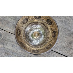 Bol Tibétain 7 métaux 1510grs Lingam gravé