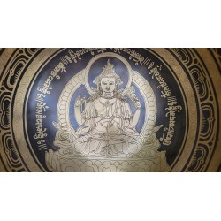Bol chantant Tibétain 7 métaux 1660grs Chenrezig