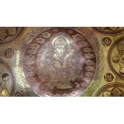 Bol Tibétain 7 métaux gravé 540grs Ganesh