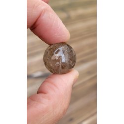 Sphère en Lodolite ou Quartz Chaman et Rutile 22mm 13grs