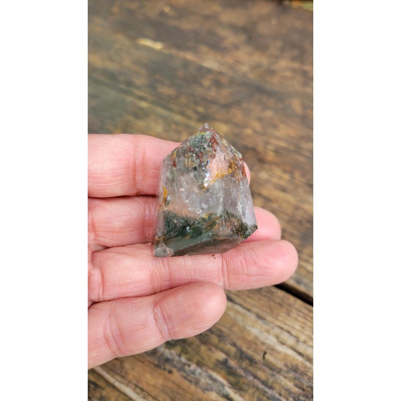 Pointe en Lodolite ou Quartz Chamane 53grs