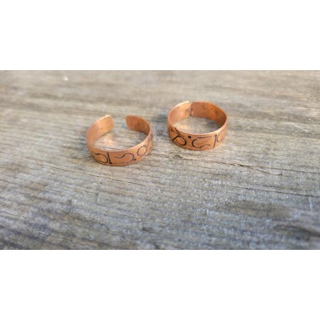 Lot de Bagues Tibétaines cuivre