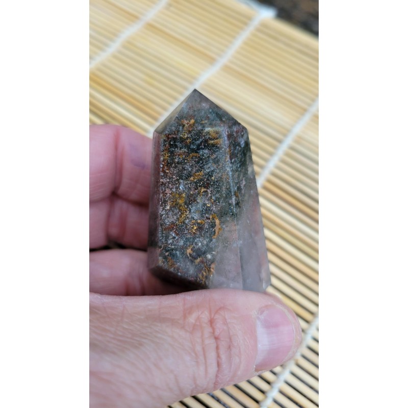 Pointe en Lodolite ou Quartz Chaman (Garden) 56mm 63grs