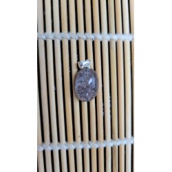 Pendentif goutte en Lodolite ou Quartz jardin