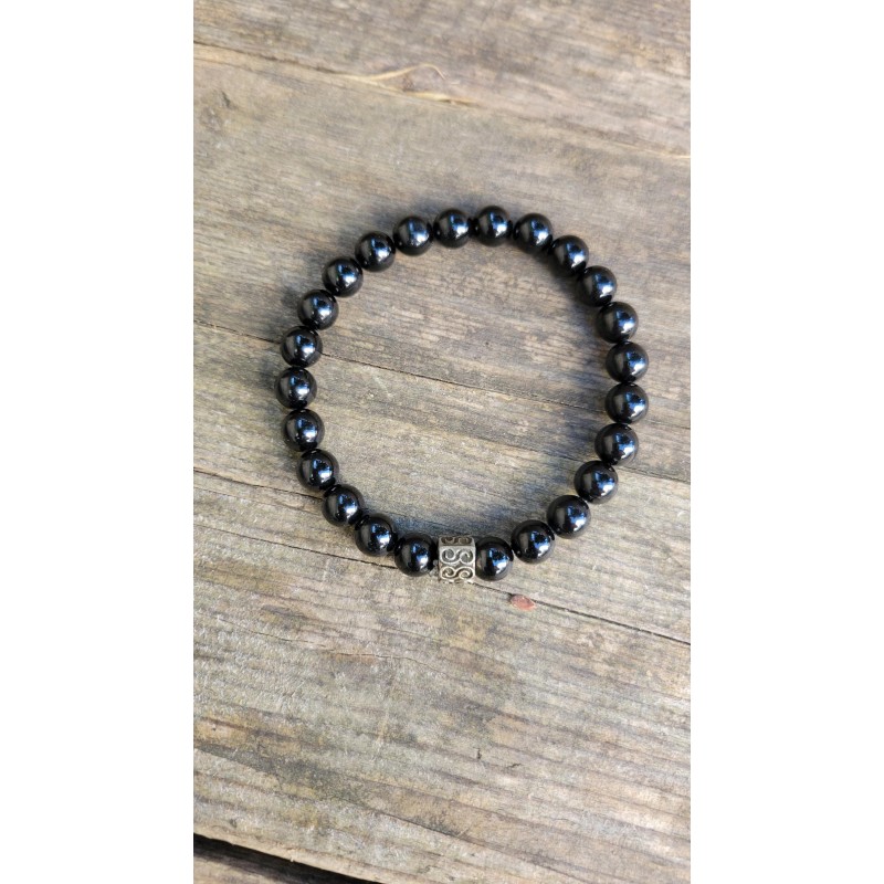 Bracelet en tourmaline noire 8mm