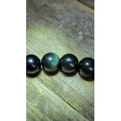 Bracelet protection 3 Obsidienne noire 8.5mm mixte