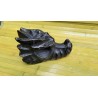 Crâne de Dragon en Obsidienne noire 14.1cm