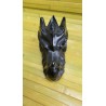 Crâne de Dragon en Obsidienne noire 14.1cm