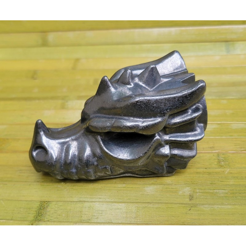 Crâne de Dragon en Shungite 10.7cm
