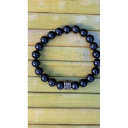 Bracelet en Shungite noire 8mm Femme