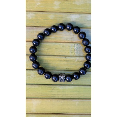 Bracelet en Shungite noire 8mm Femme