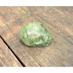 Crâne en Jaspe vert 53mm
